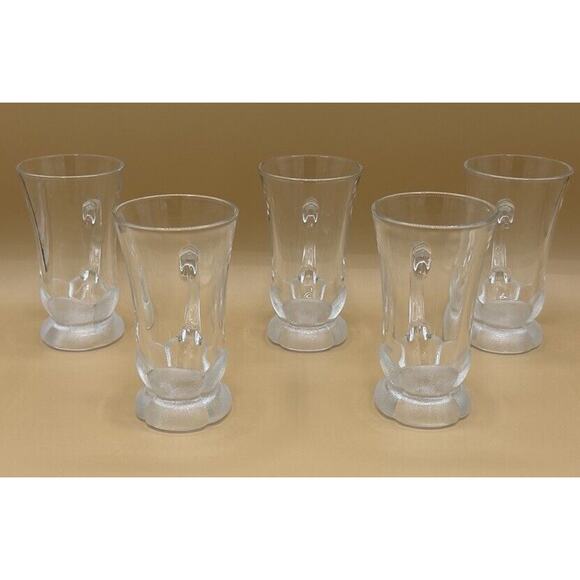JSC Other - Aderia glass frosted footed mug Irish coffee‎ great for any occasion. Lot Of 5